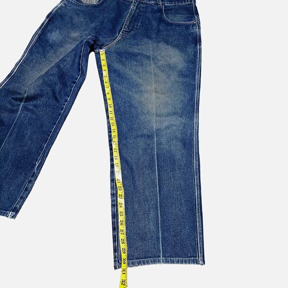 Platinum Fubu Jeans Fat Albert Streetwear Baggy Y2K HipHop Urban Junkyard Sz 40 - Picture 5 of 16